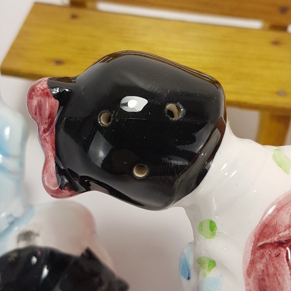 Vintage JAPAN Salt and Pepper Kissing Couple on Bench 1950s Retro Collectible - Picture 13 of 15